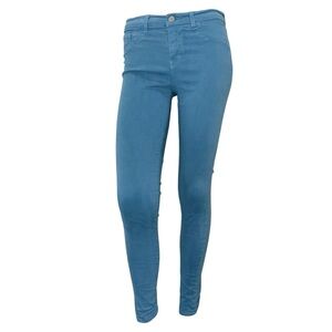 J Brand Skinny Leg Cotton Pants Jeans in Blue Bonnet Medium Blue Wash - Size 29